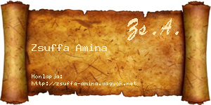 Zsuffa Amina névjegykártya